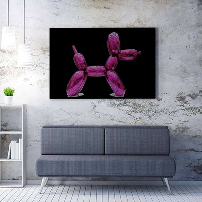 Confetti Balloon Dog in Hot Pink Canvas