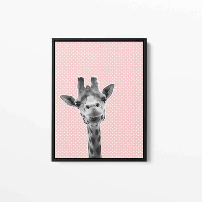 Giraffe pink 001 Animal Canvas