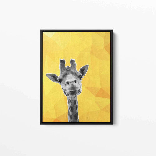 Giraffe Yellow Abstract Animal Canvas