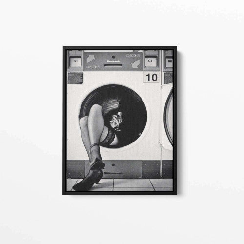 Girl in Wash Machine Fashion Fashion Canvas