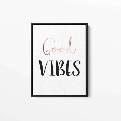 Good Vibes Typographic Canvas