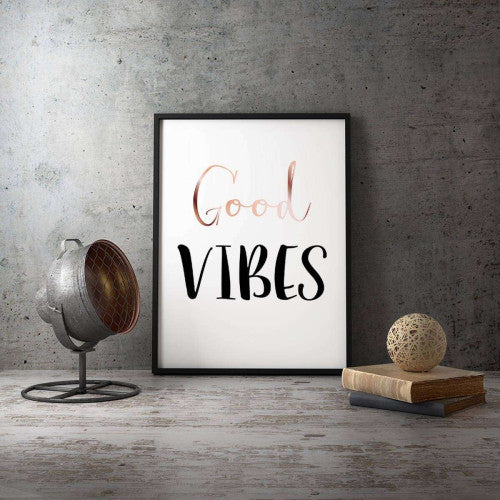 Good Vibes Typographic Canvas