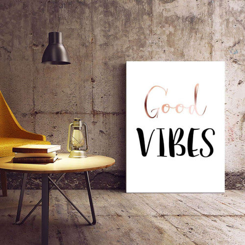 Good Vibes Typographic Canvas