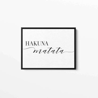 Hakuna Matata Typography Fashion Canvas