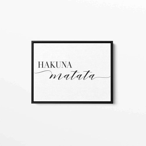 Hakuna Matata Typography Fashion Canvas