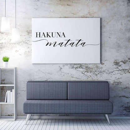 Hakuna Matata Typography Fashion Canvas