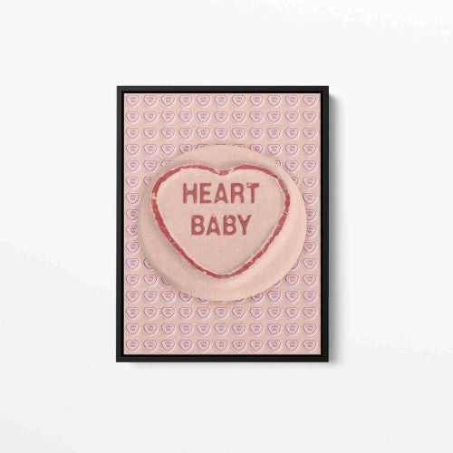 Heart Baby in Pink Canvas