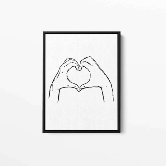 Heart Shape Hand Canvas