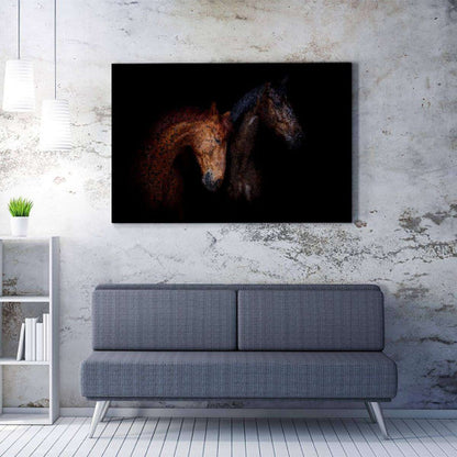 Horses Abstract Animal Nature Canvas