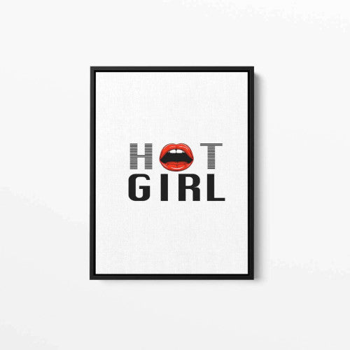 Hot Girl Typography Canvas