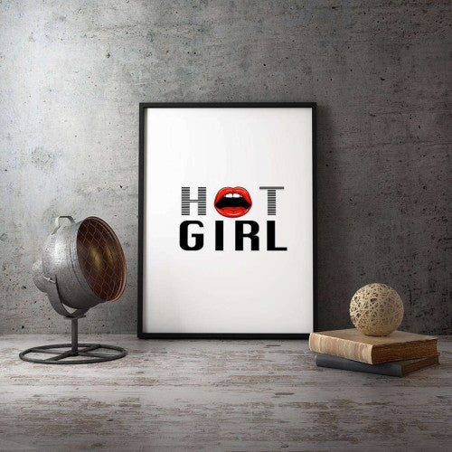 Hot Girl Typography Canvas