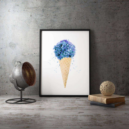 Hydrangea Cone Home Kitchen Canvas