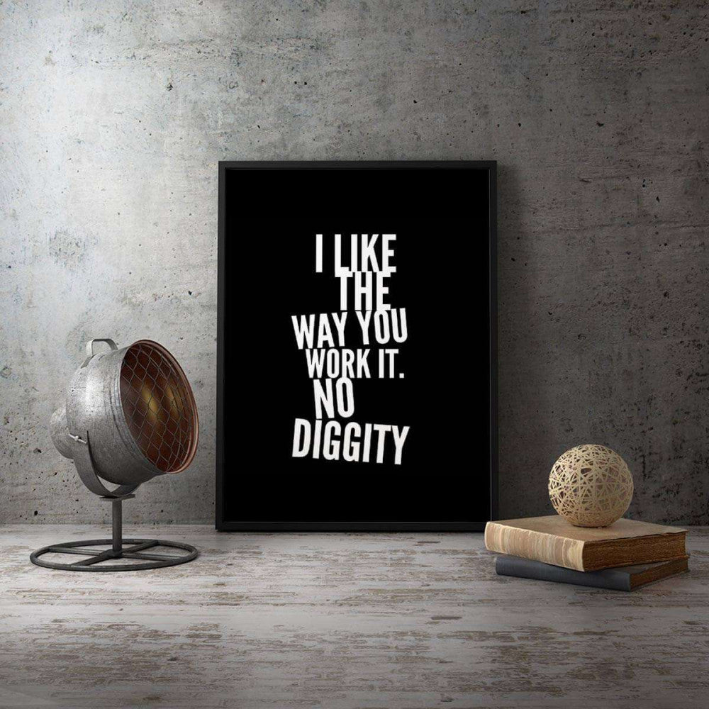 I like the way you work it 002 Typography Canvas