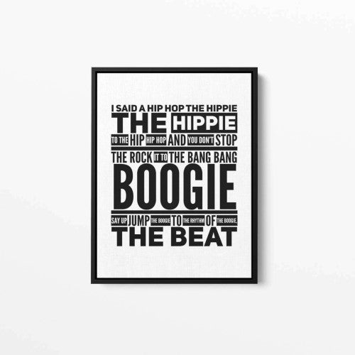 I said Hip Hop - Boxed Music Typography Canvas