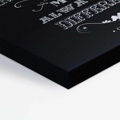 In Order To be Irreplaceable Black Typography Canvas