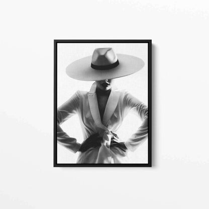 Lady in Hat Fashion Canvas