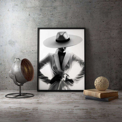 Lady in Hat Fashion Canvas