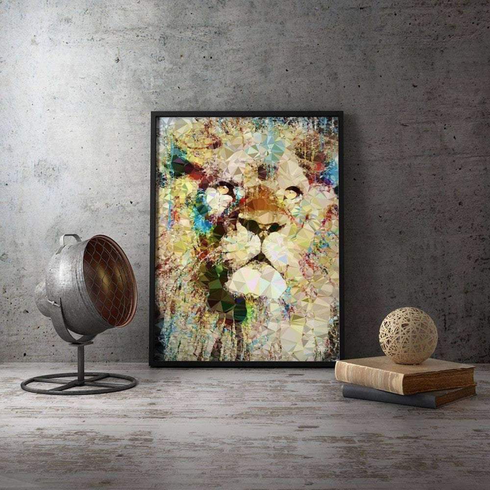 Abstract Lion Animal Canvas