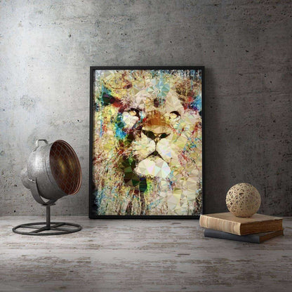 Abstract Lion Animal Canvas