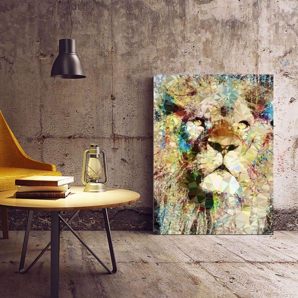 Abstract Lion Animal Canvas