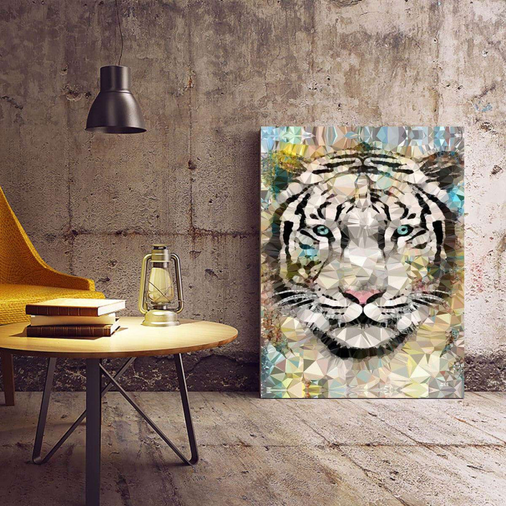 Abstract Tiger Animal Canvas