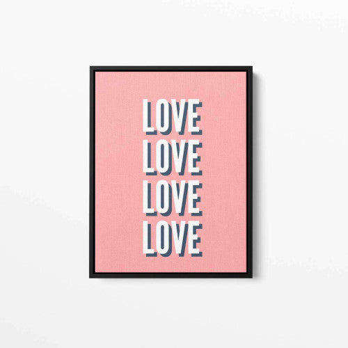 LOVE LOVE Typography Canvas