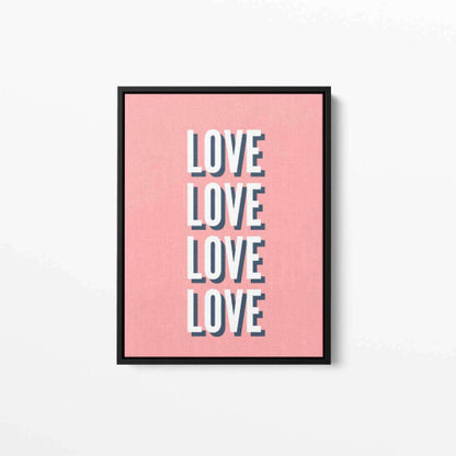 LOVE LOVE Typography Canvas