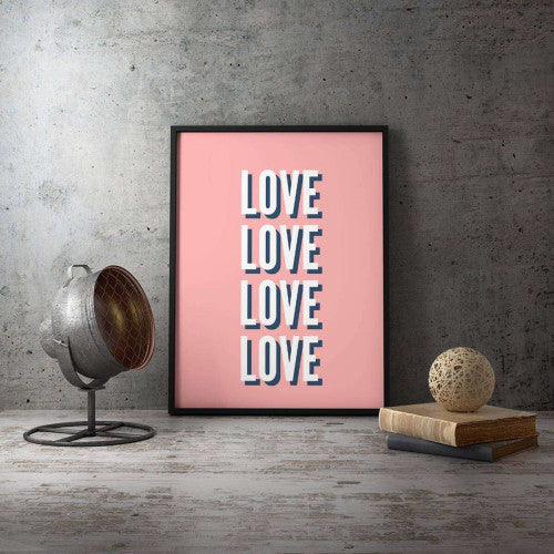 LOVE LOVE Typography Canvas