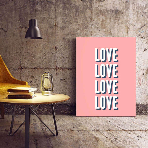 LOVE LOVE Typography Canvas