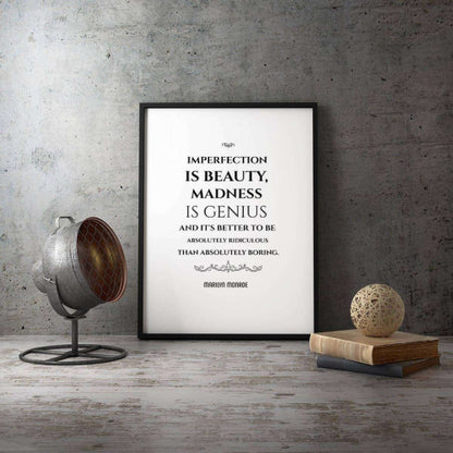 Madness is Genius Typography Canvas