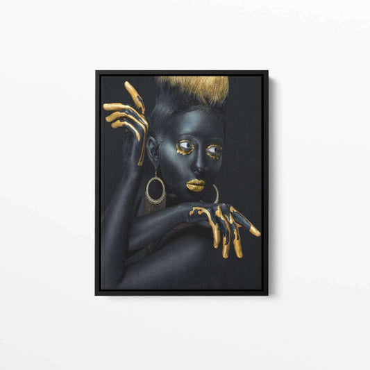 African Model Gold Canvas