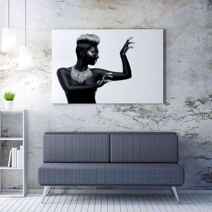 African Model 002 Landscape Canvas