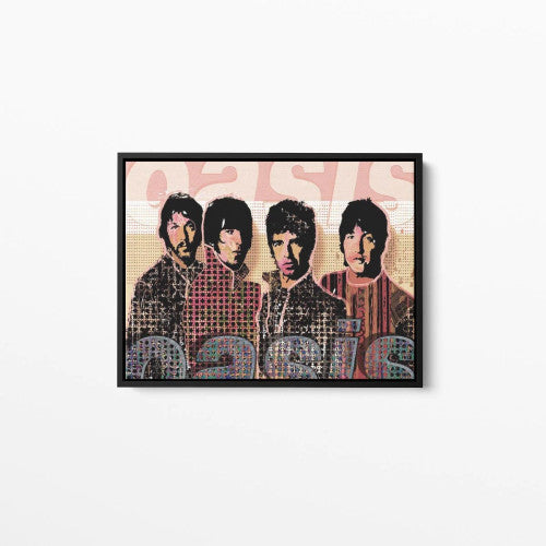 Oasis Music Band Graffiti Landscape Canvas