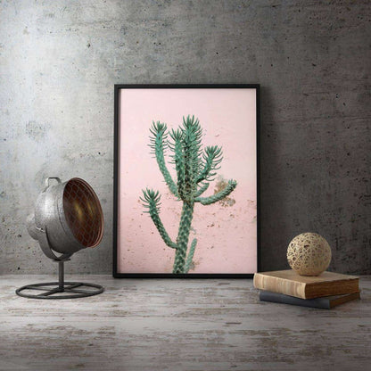 Pink Cactus Tropical Canvas