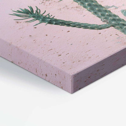 Pink Cactus Tropical Canvas