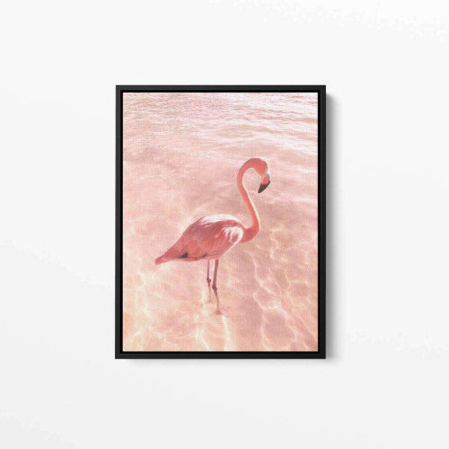 Pink Flamingo Love Canvas