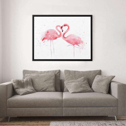 Pink Flamingos Home Decor Canvas