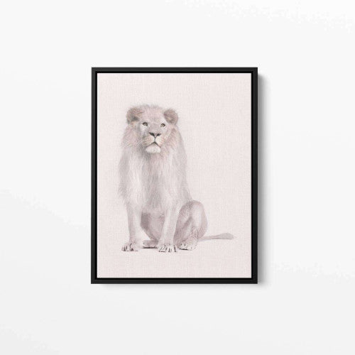 Pink Mink Lion Animal Canvas