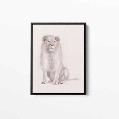 Pink Mink Lion Animal Canvas