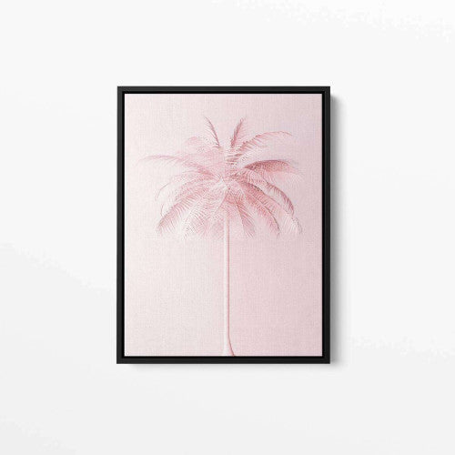 Pink Palm Tropical Canvas