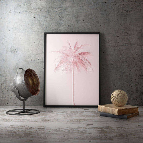 Pink Palm Tropical Canvas