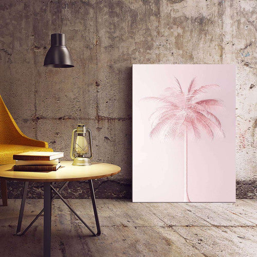 Pink Palm Tropical Canvas