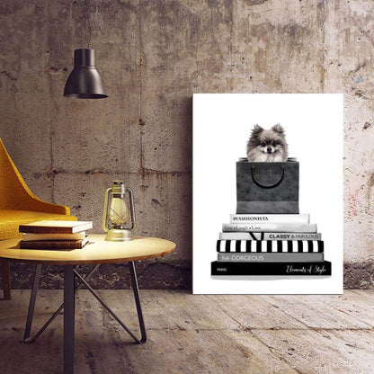 Pomeranian Dog Animal Fashion Canvas