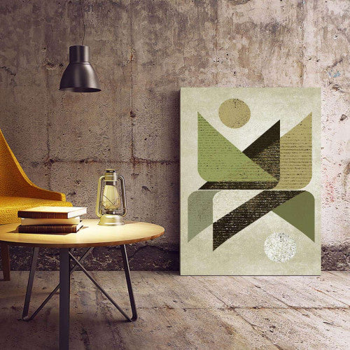 Reflections Green Abstract Canvas