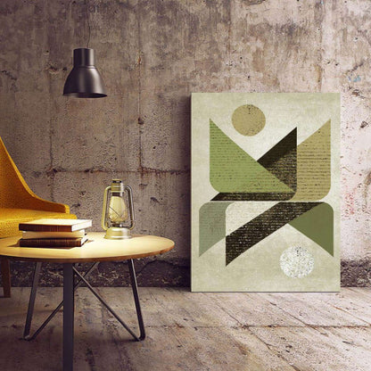 Reflections Green Abstract Canvas