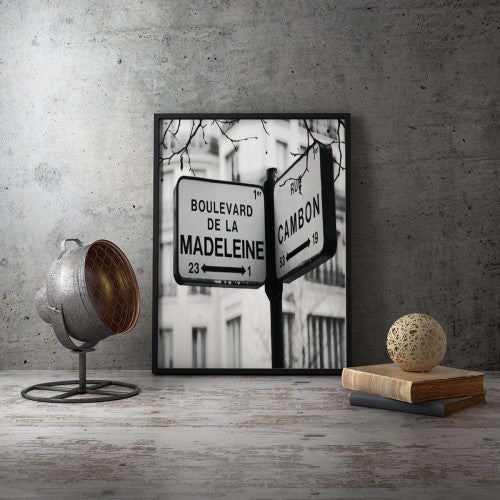 Rue Cambon Street Sign City Canvas