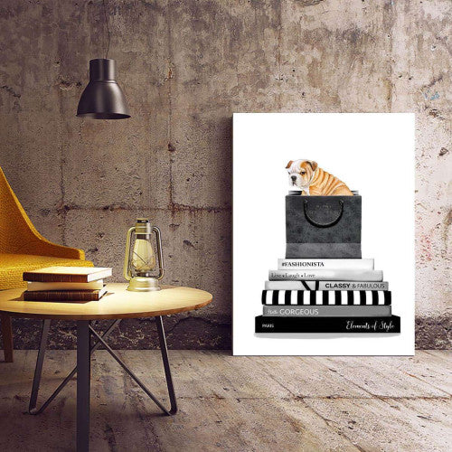 Shar Pei Bulldog Dog Puppy Fashion Animal Canvas