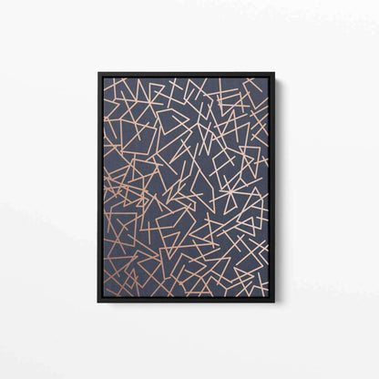 Copper Lines Navy Canvas