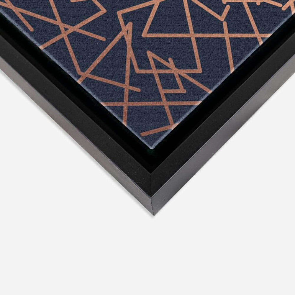 Copper Lines Navy Canvas