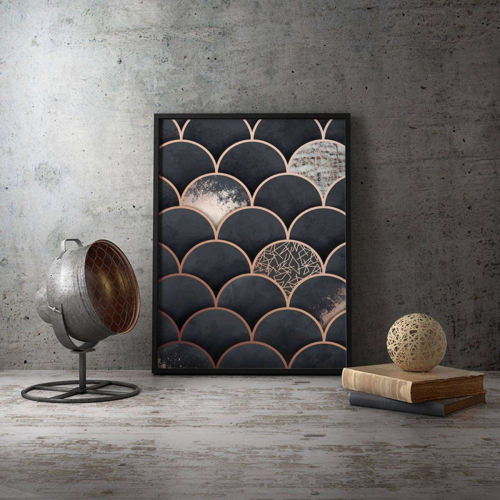 Copper Moroccan Grey Canvas